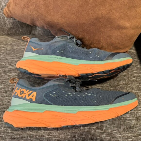 HOKA One One Challenger ATR 6 Running Shoes Women’s 9.5 Real Teal Cantaloupe - Picture 6 of 9